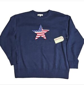 Stella Tweed Navy Blue Star Sweater 🇺🇲
